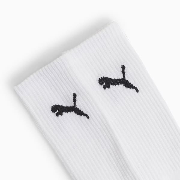 Men's Half-Terry Crew-Length Socks [3 Pairs], WHITE / BLACK, extralarge